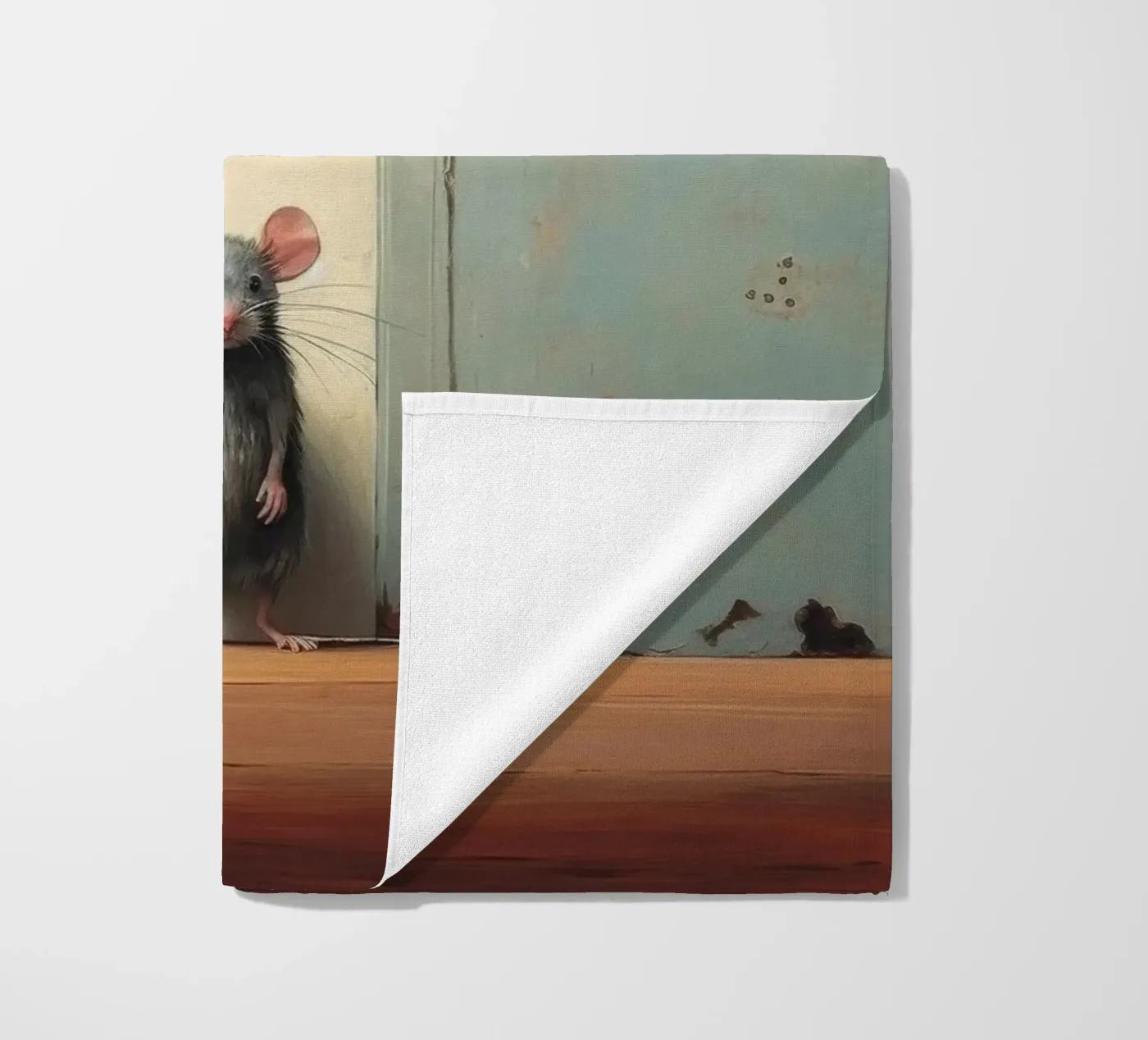 Minimale muis strandhanddoek van Minimal Animal Art