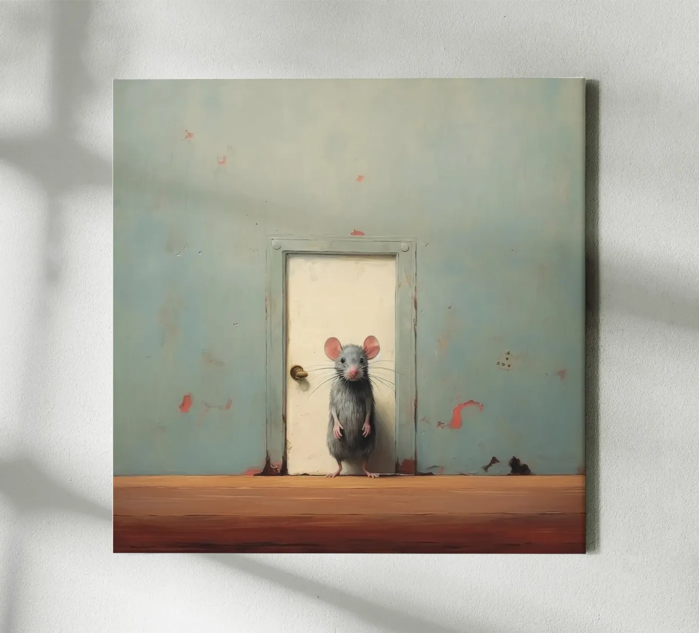 Minimo Mouse tela da Minimal Animal Art