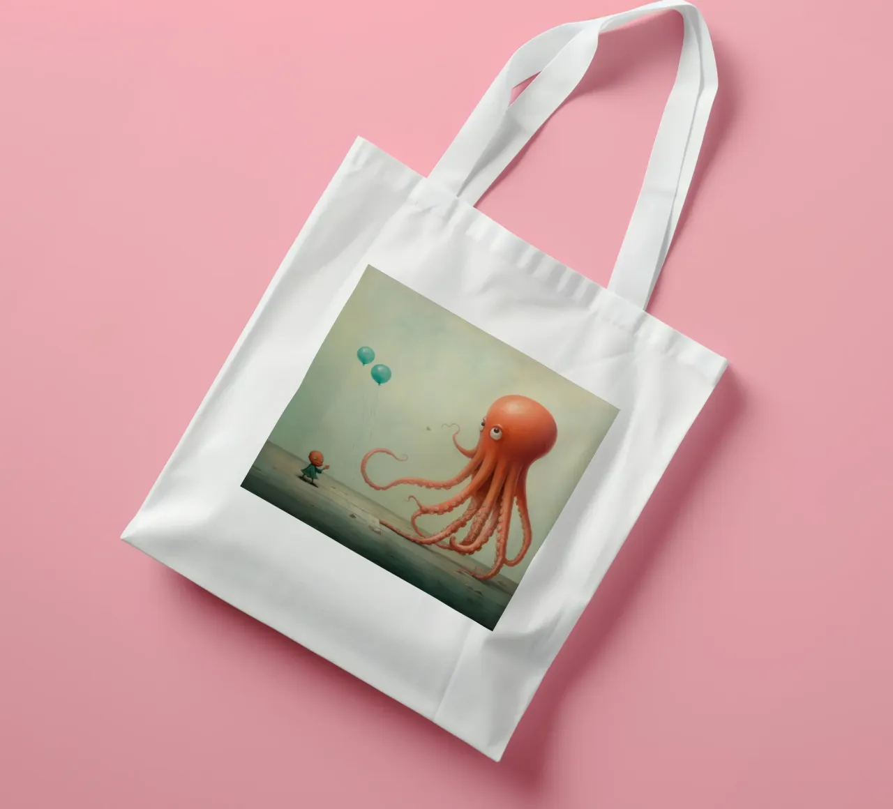 Minimal Octopus 2 tote bag by Minimal Animal Art