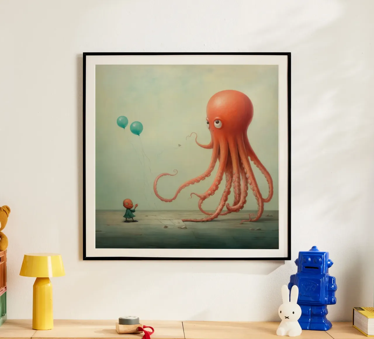 Polpo minimale 2 poster da Minimal Animal Art