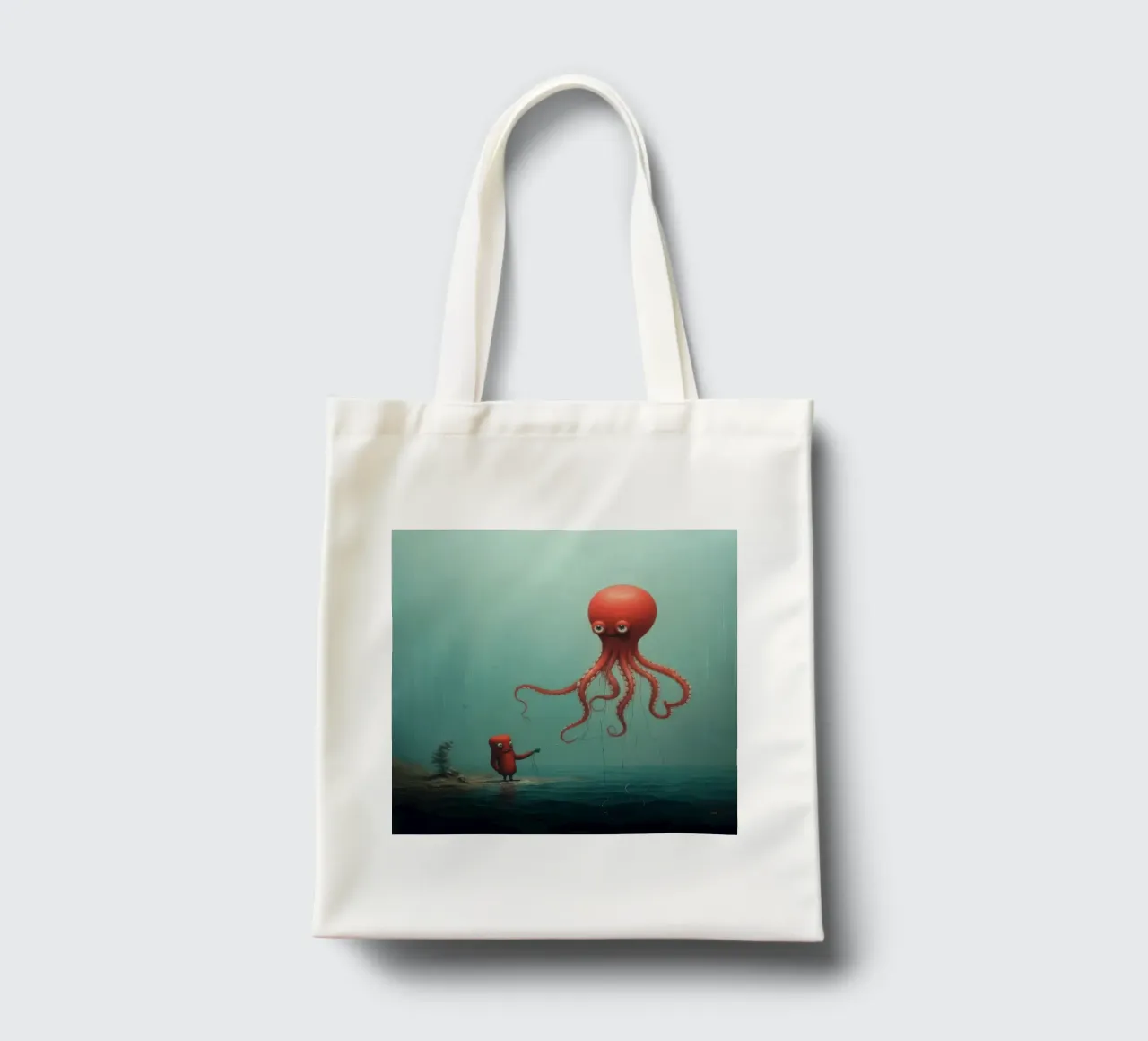 Minimal Octopus 3 tote bag by Minimal Animal Art