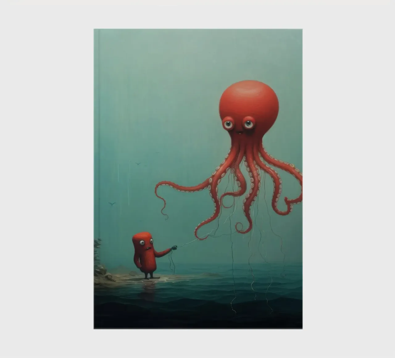 Minimal Octopus 3 notebook by Minimal Animal Art