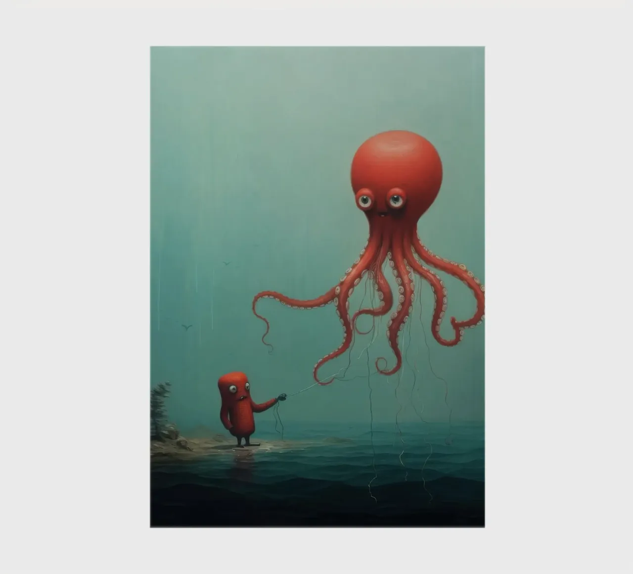 Minimal Octopus 3 notebook by Minimal Animal Art