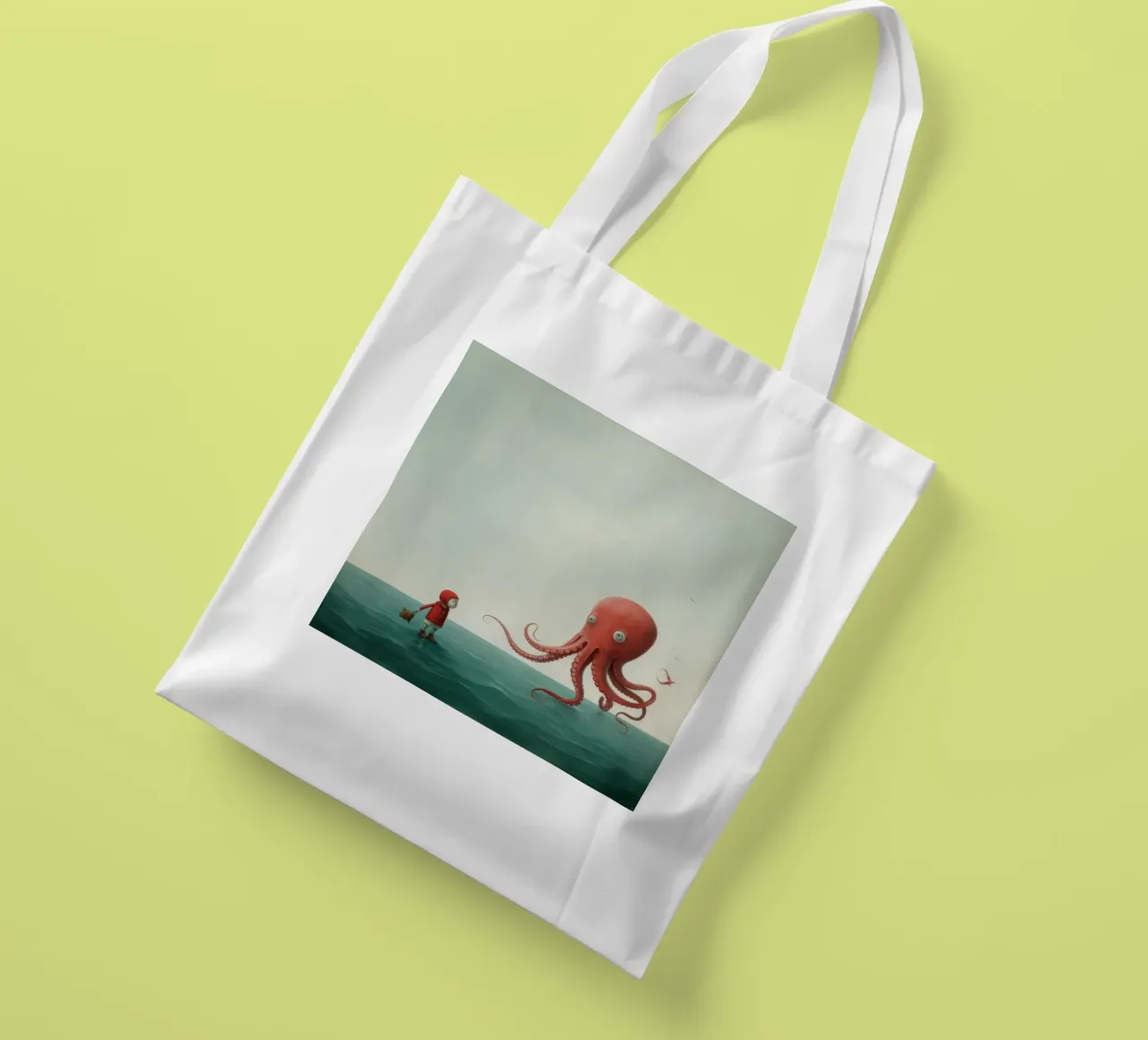 Minimal Octopus 4 tote bag by Minimal Animal Art