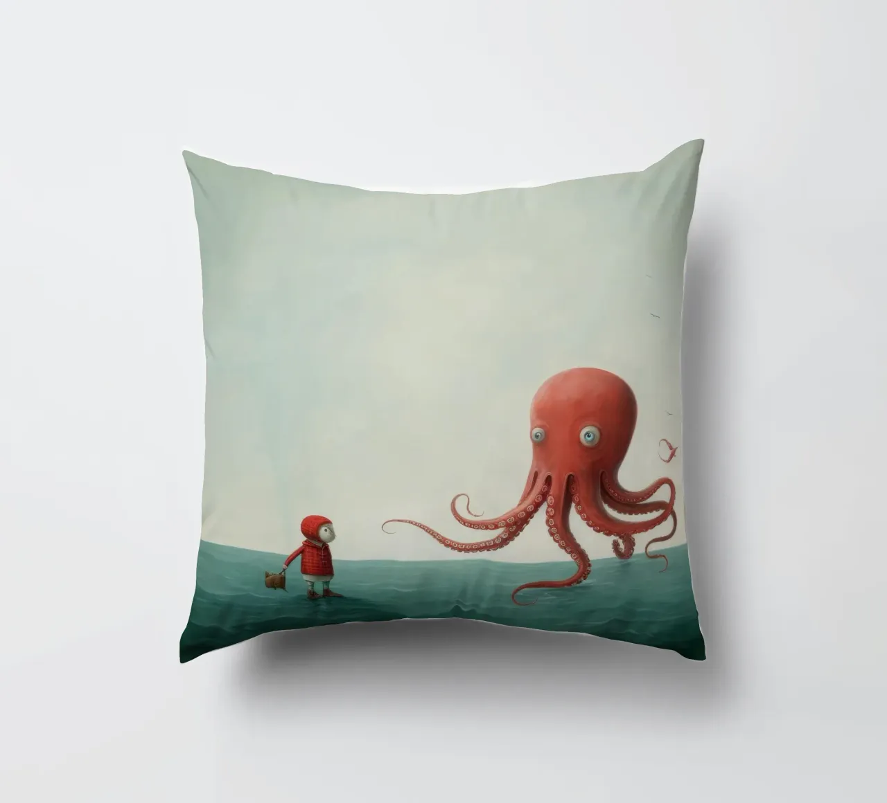 Minimal-Oktopus 4 Kissen von Minimal Animal Art