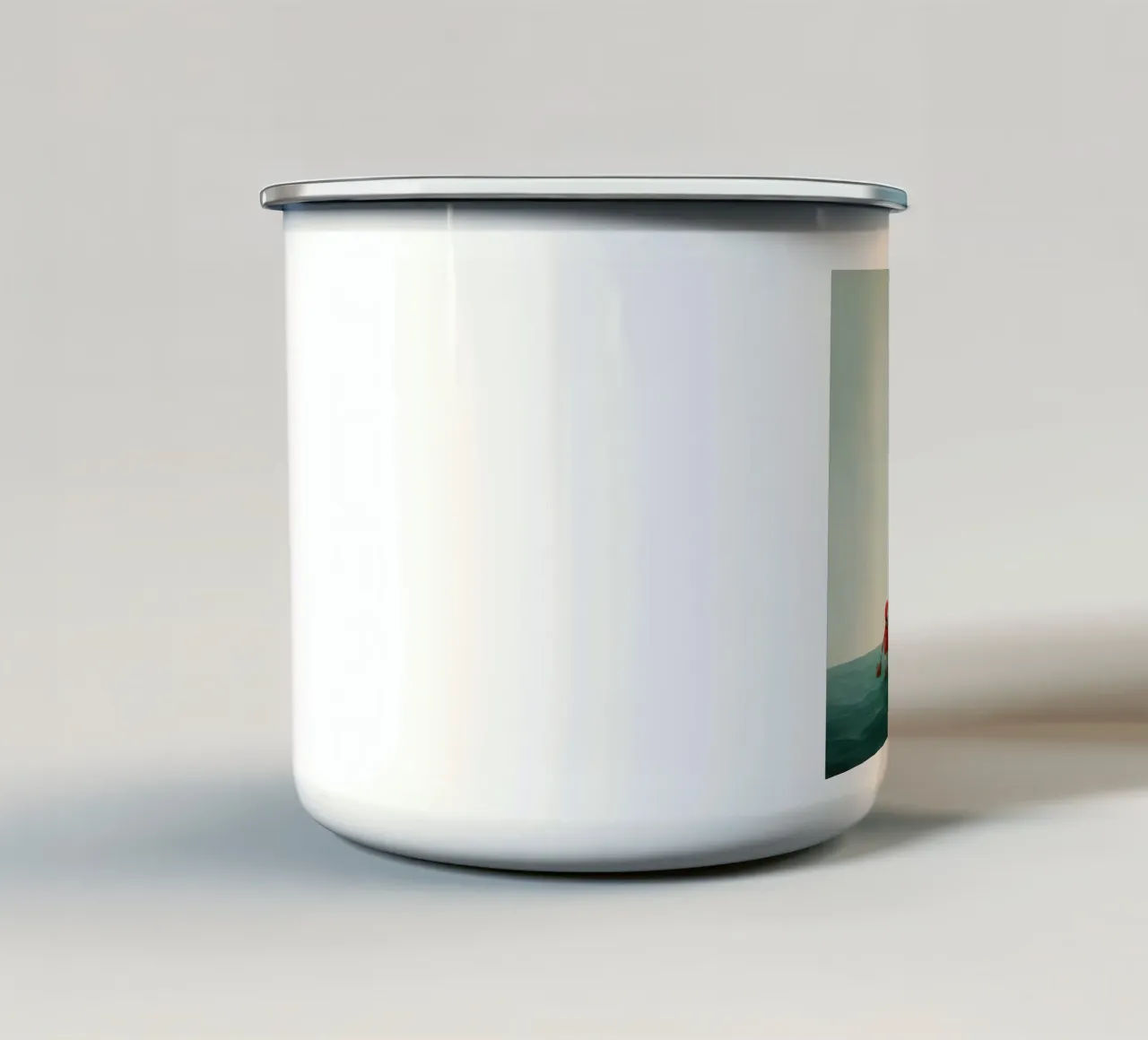 Polpo minimale 4 tazza in smalto da Minimal Animal Art