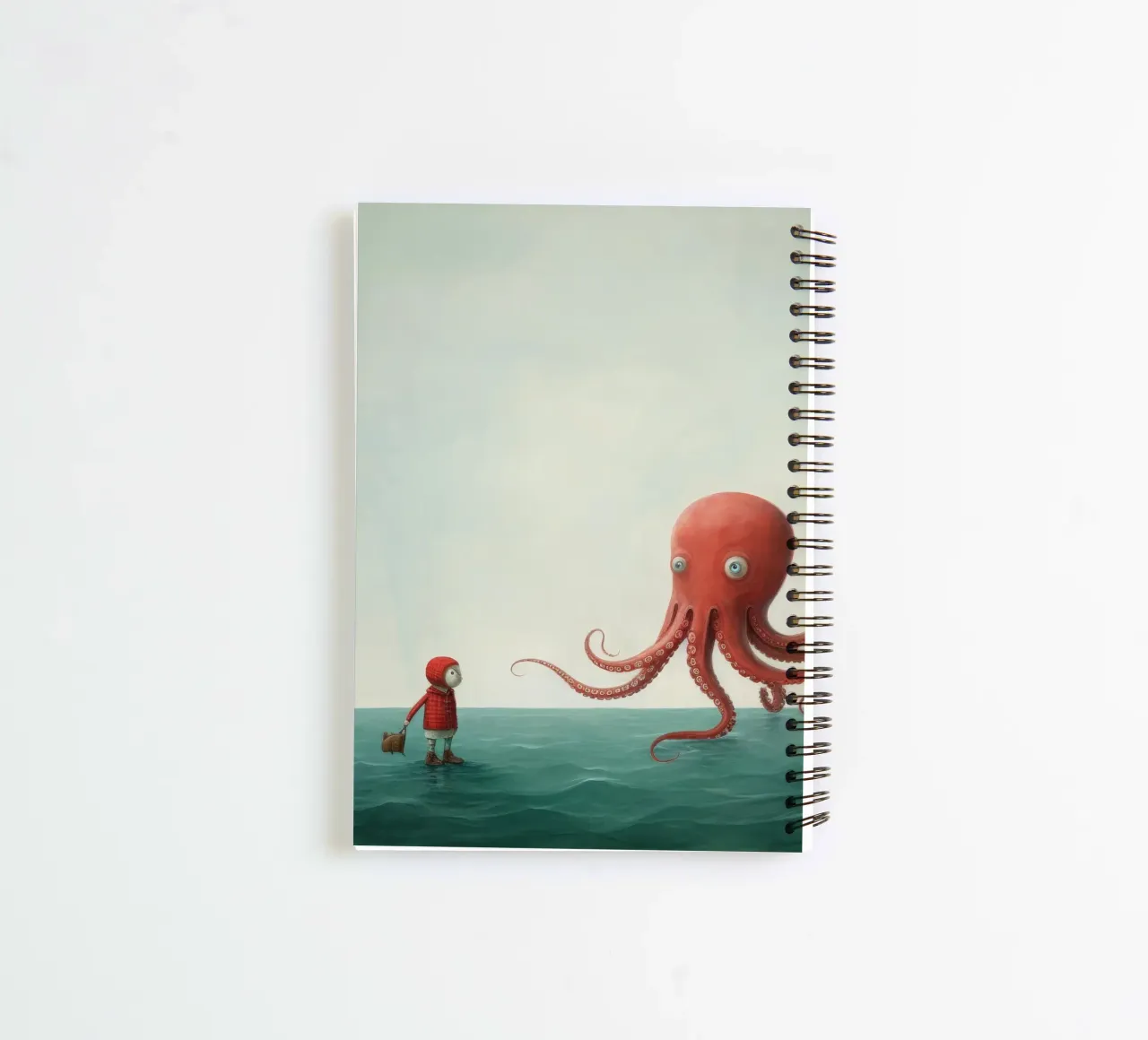 Minimal Octopus 4 spiral notebook by Minimal Animal Art