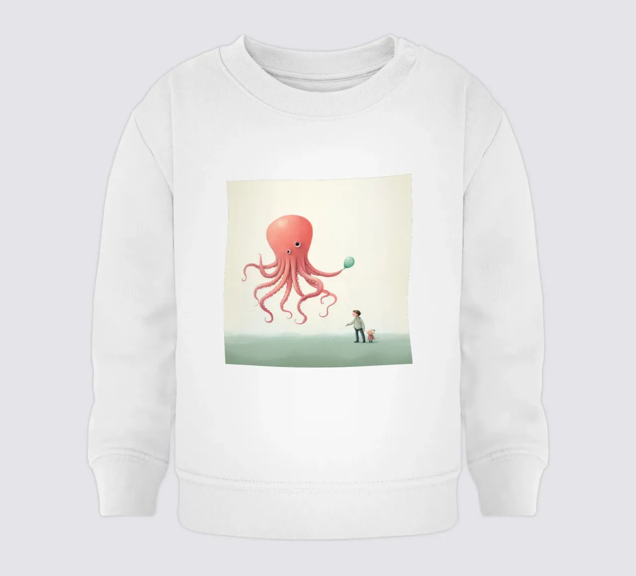 Polpo minimo 1 felpa neonato da Minimal Animal Art