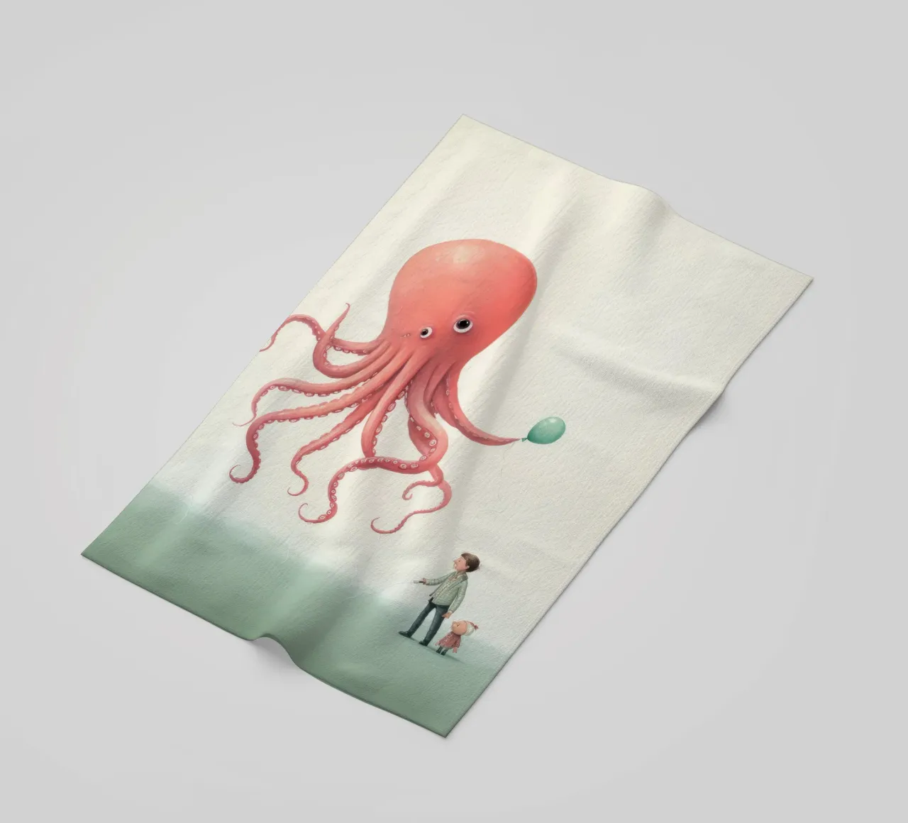 Polpo minimo 1 telo mare da Minimal Animal Art