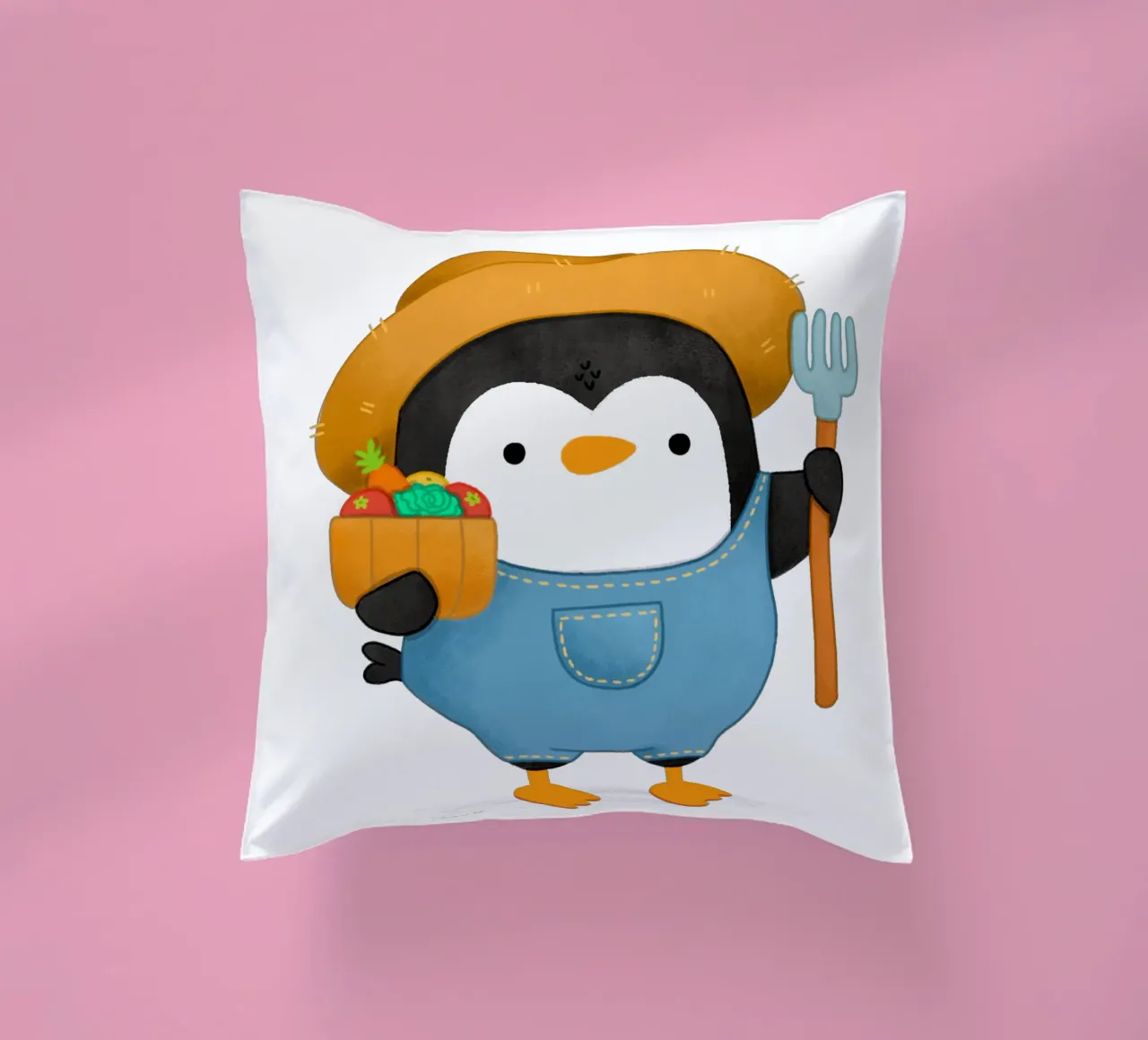 Agricoltore Pinguino cuscino da julianamotzko