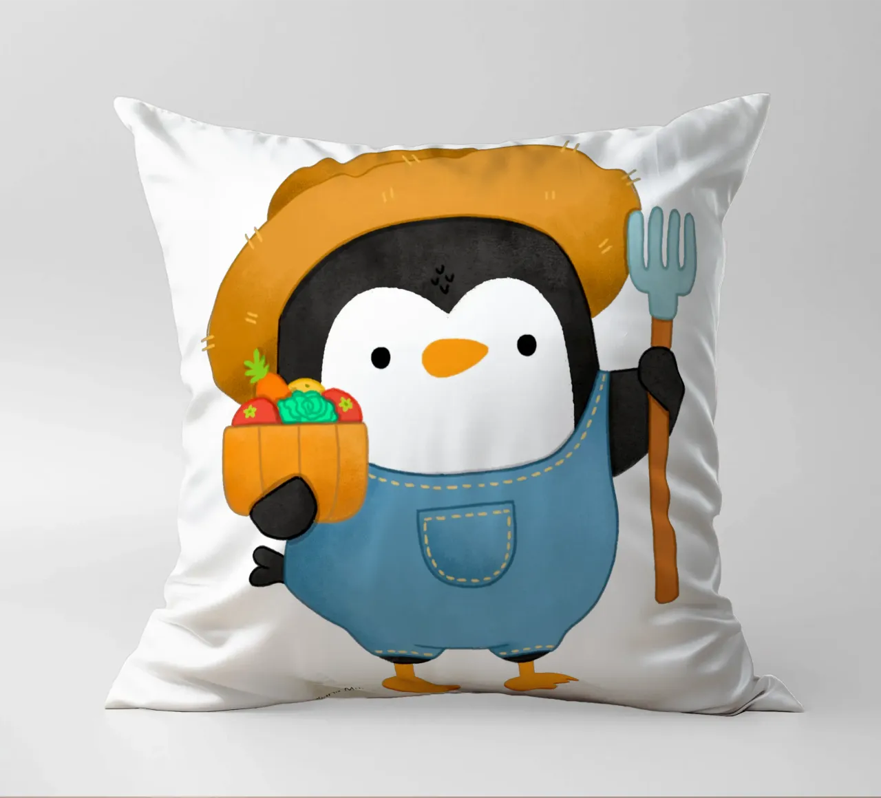 Agricoltore Pinguino cuscino da julianamotzko