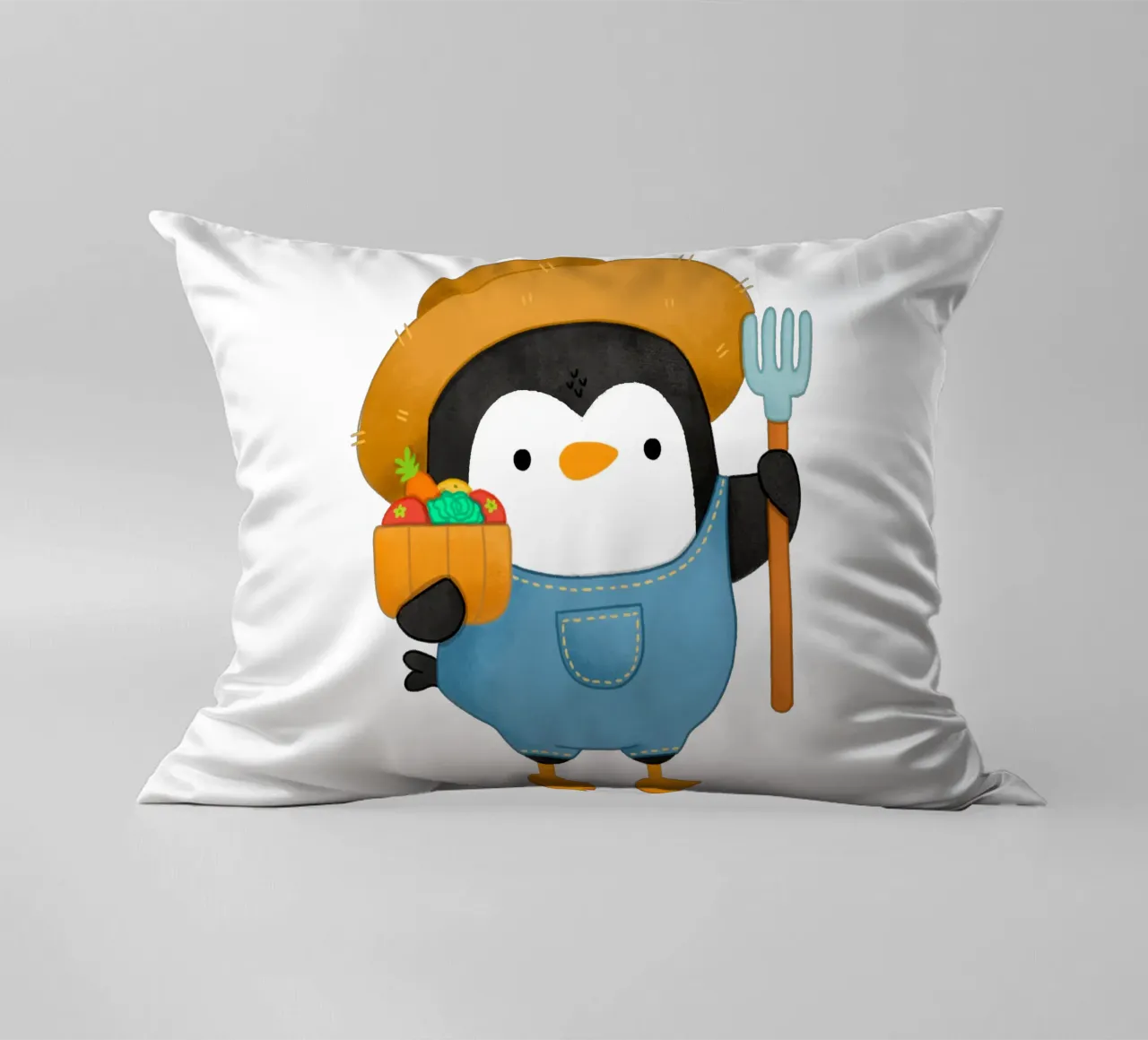 Agricoltore Pinguino cuscino da julianamotzko