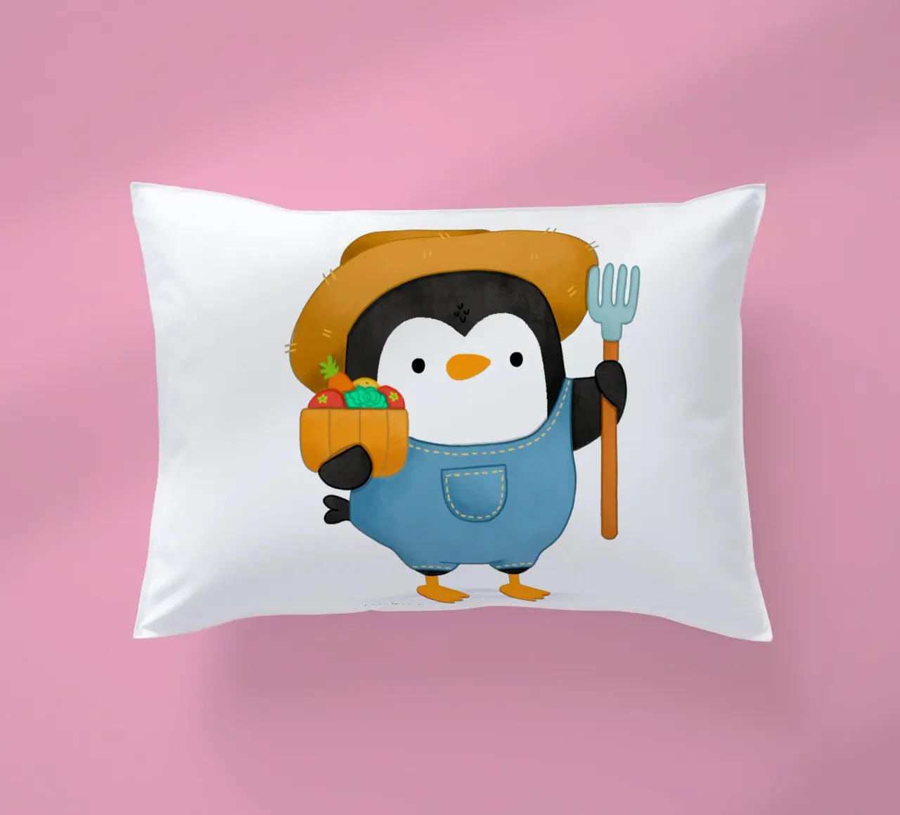 Agricoltore Pinguino cuscino da julianamotzko