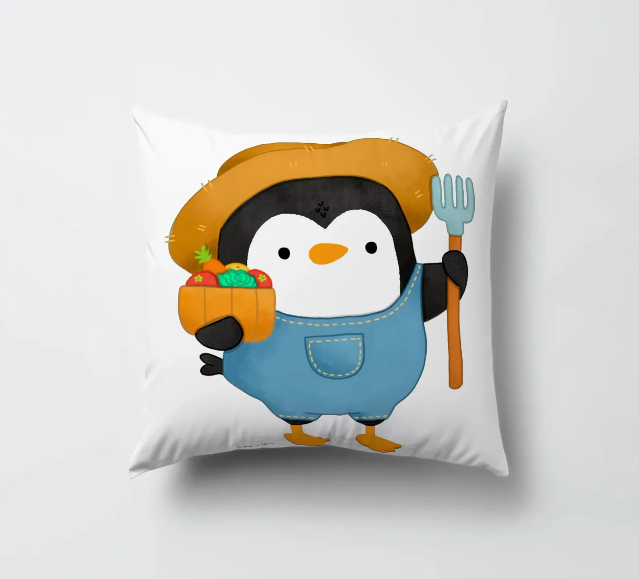 Agricoltore Pinguino cuscino da julianamotzko