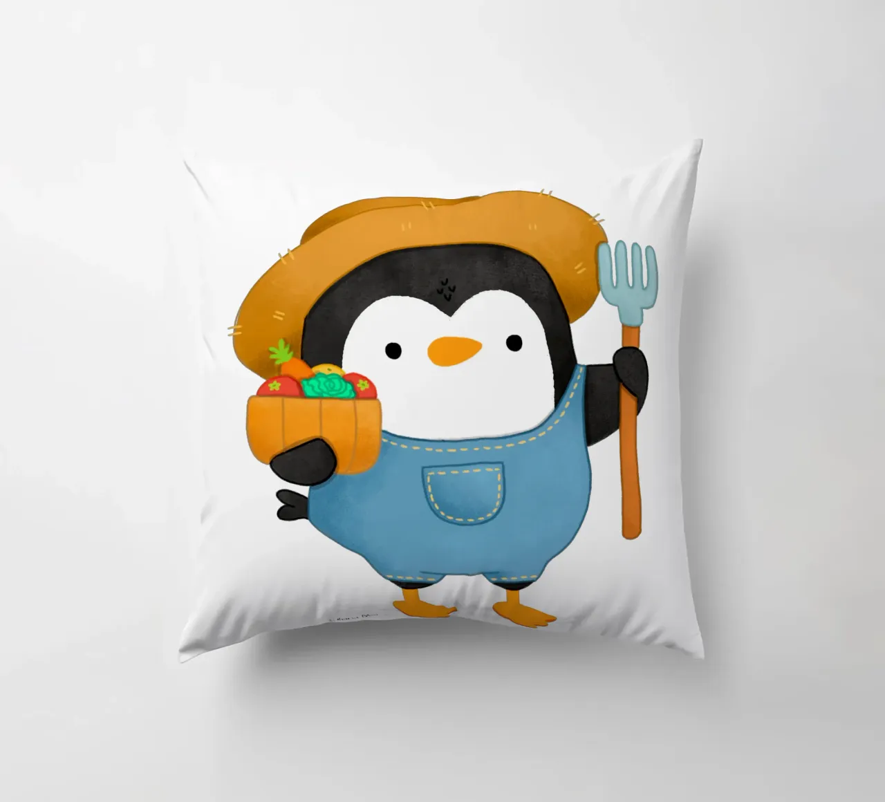 Agricoltore Pinguino cuscino da julianamotzko