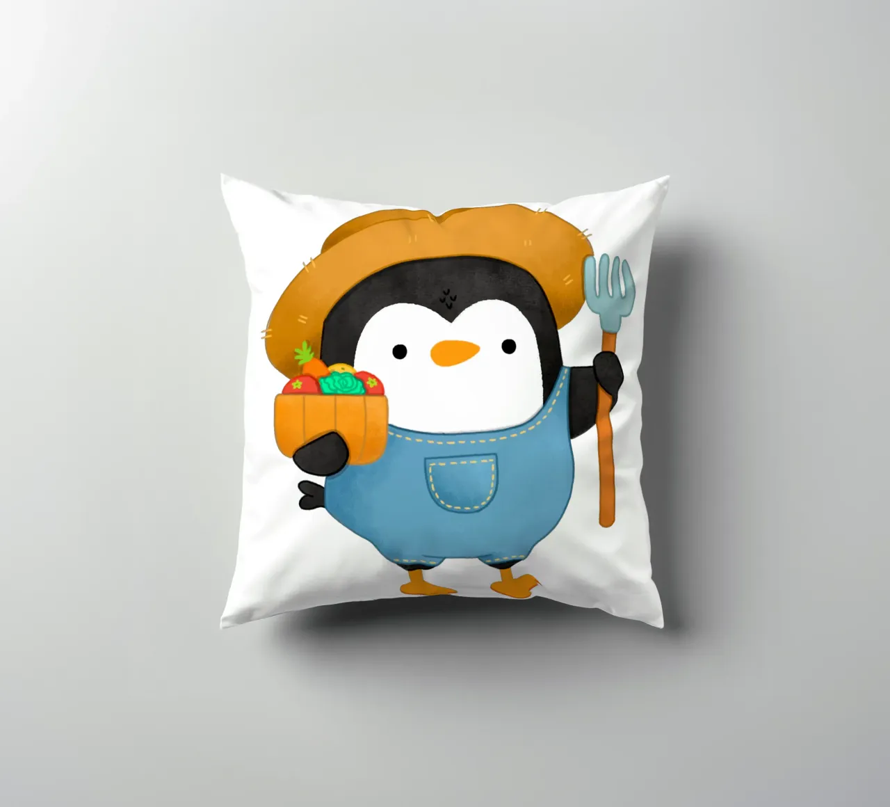 Agricoltore Pinguino cuscino da julianamotzko