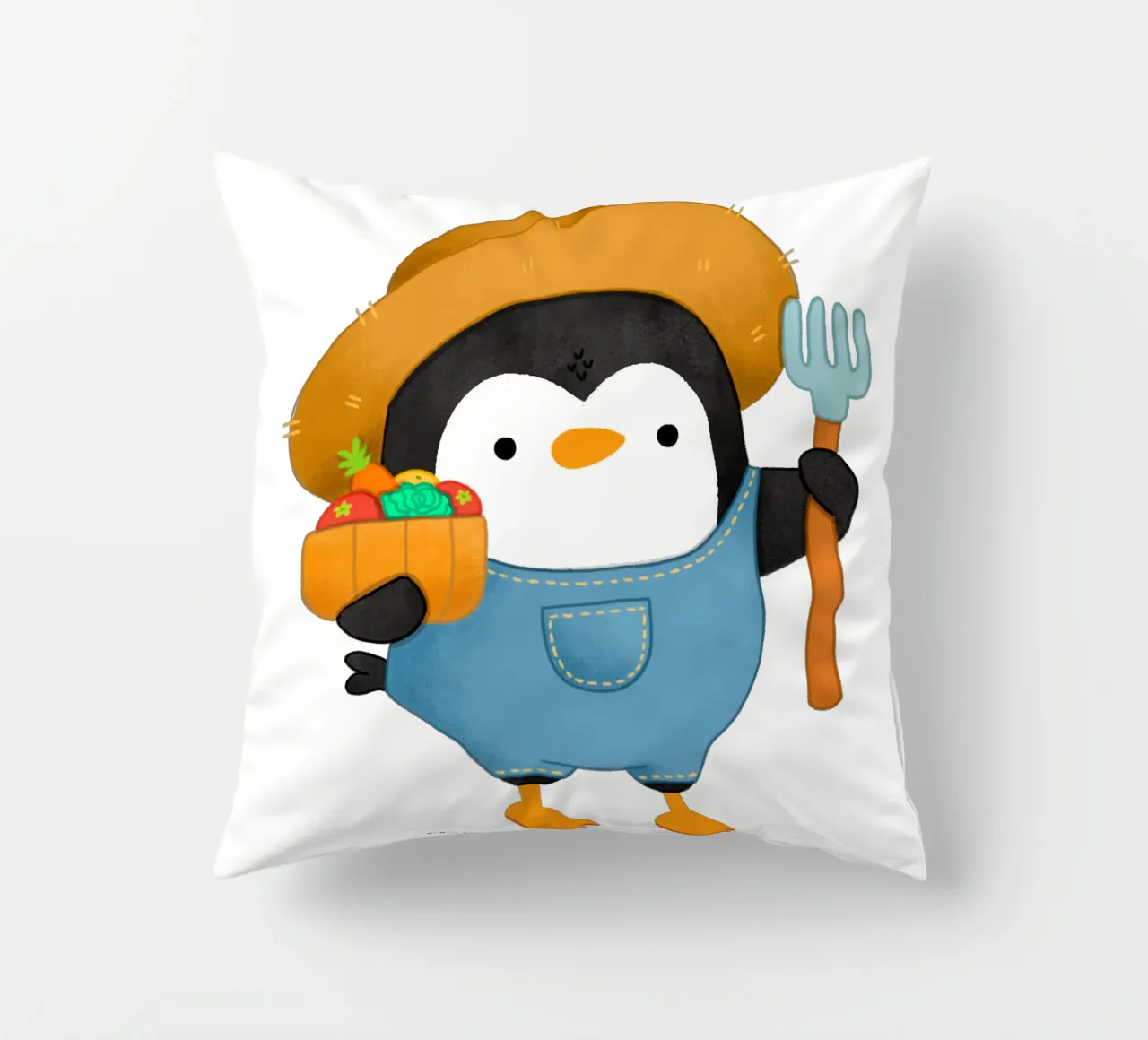 Agricoltore Pinguino cuscino da julianamotzko