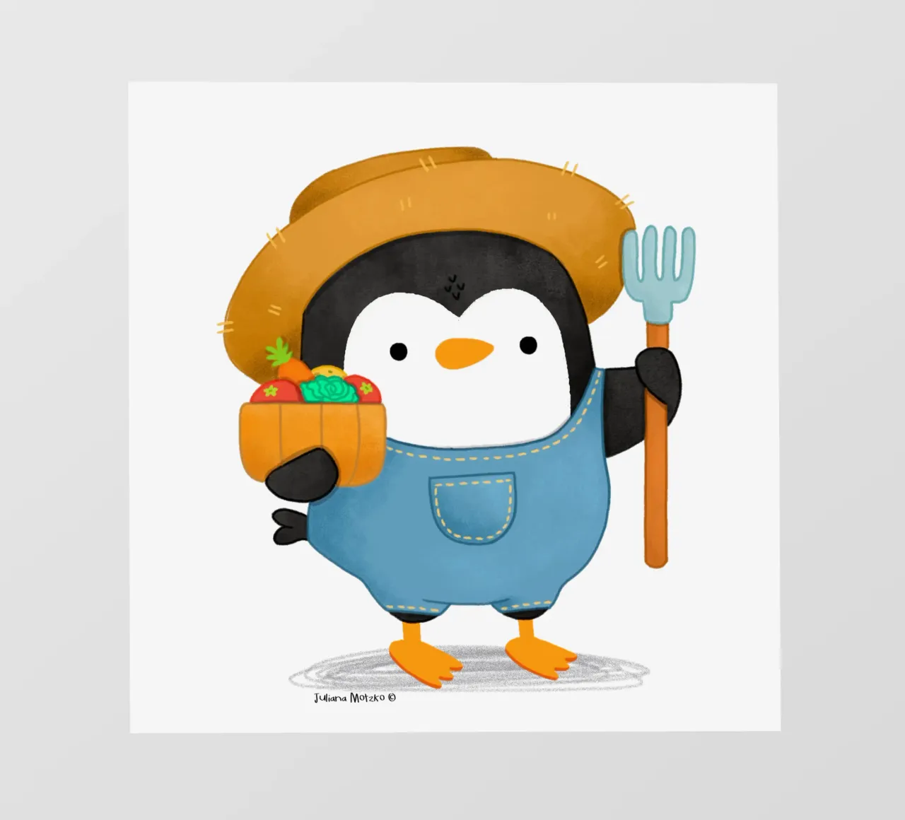 Agricoltore Pinguino telo in pvc da julianamotzko