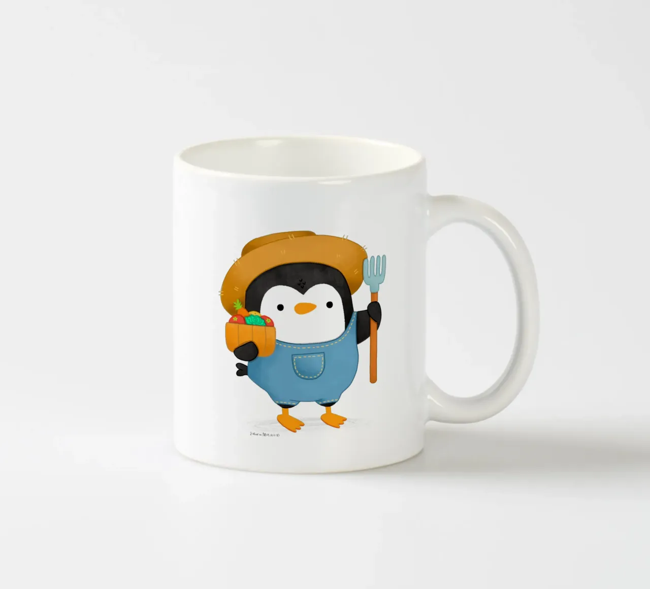 Agricoltore Pinguino tazza in ceramica da julianamotzko