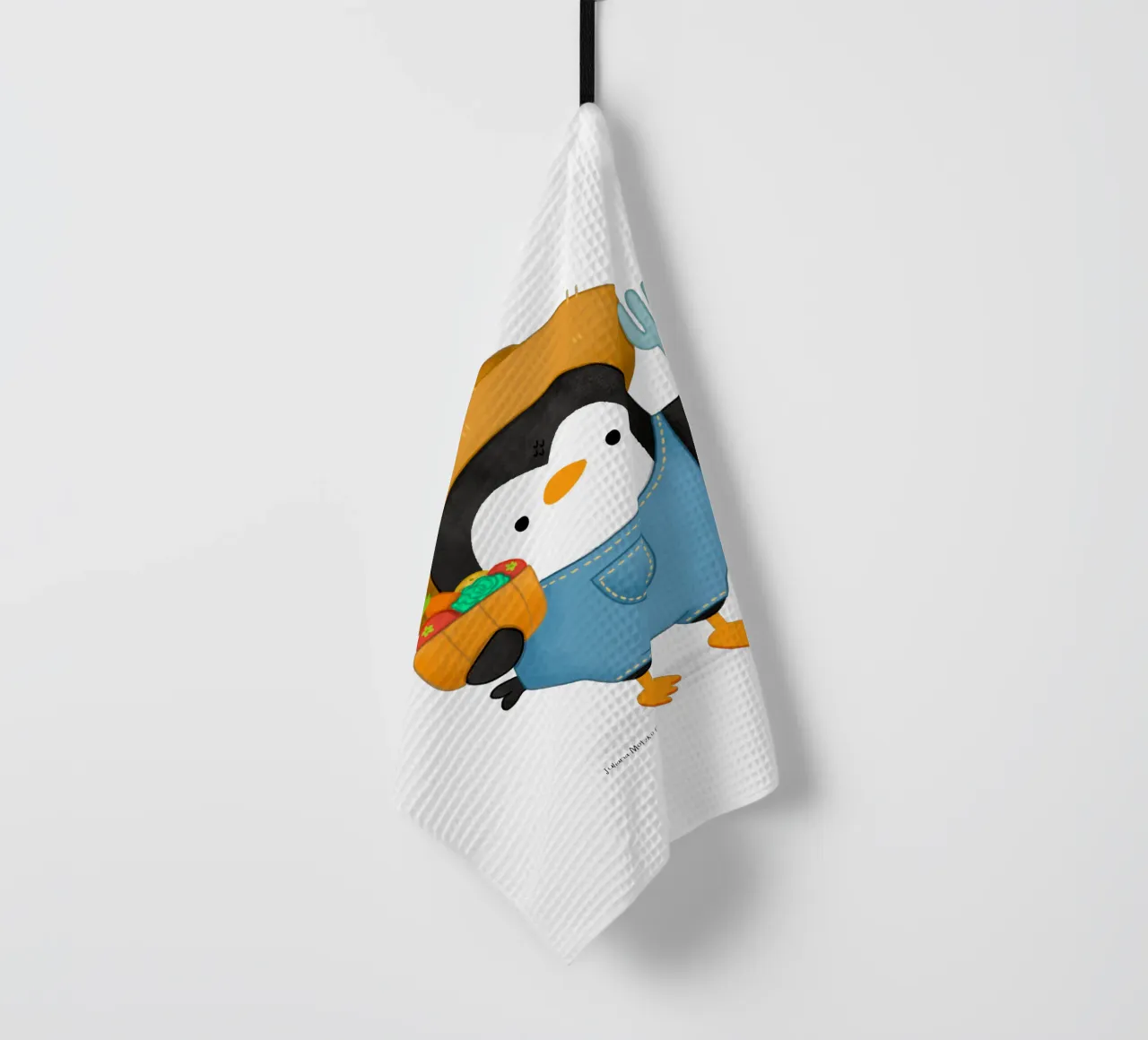 Agricoltore Pinguino canovaccio da cucina da julianamotzko