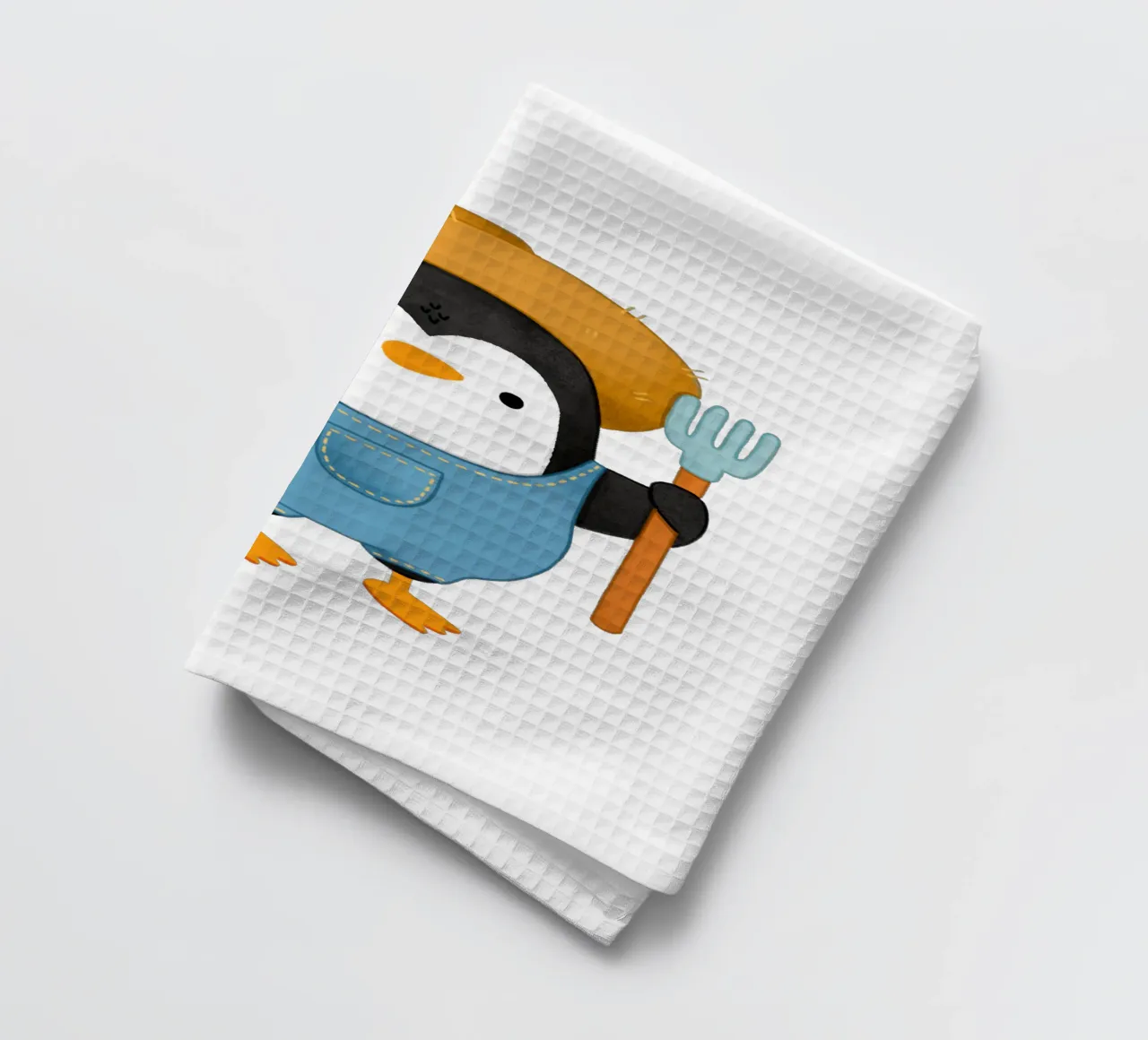 Agricoltore Pinguino canovaccio da cucina da julianamotzko