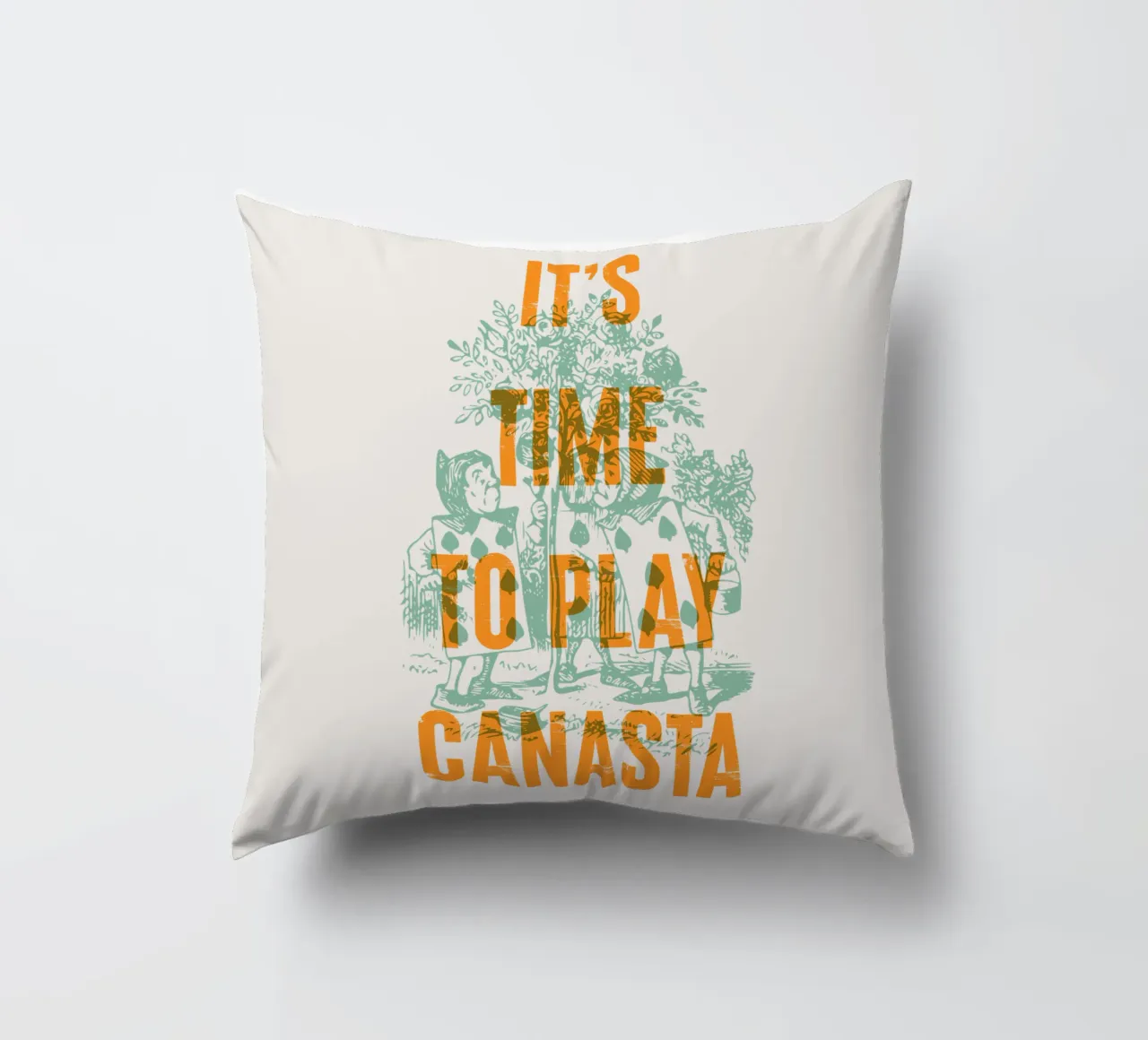 È ora di giocare a canasta cuscino da Vintagrafica
