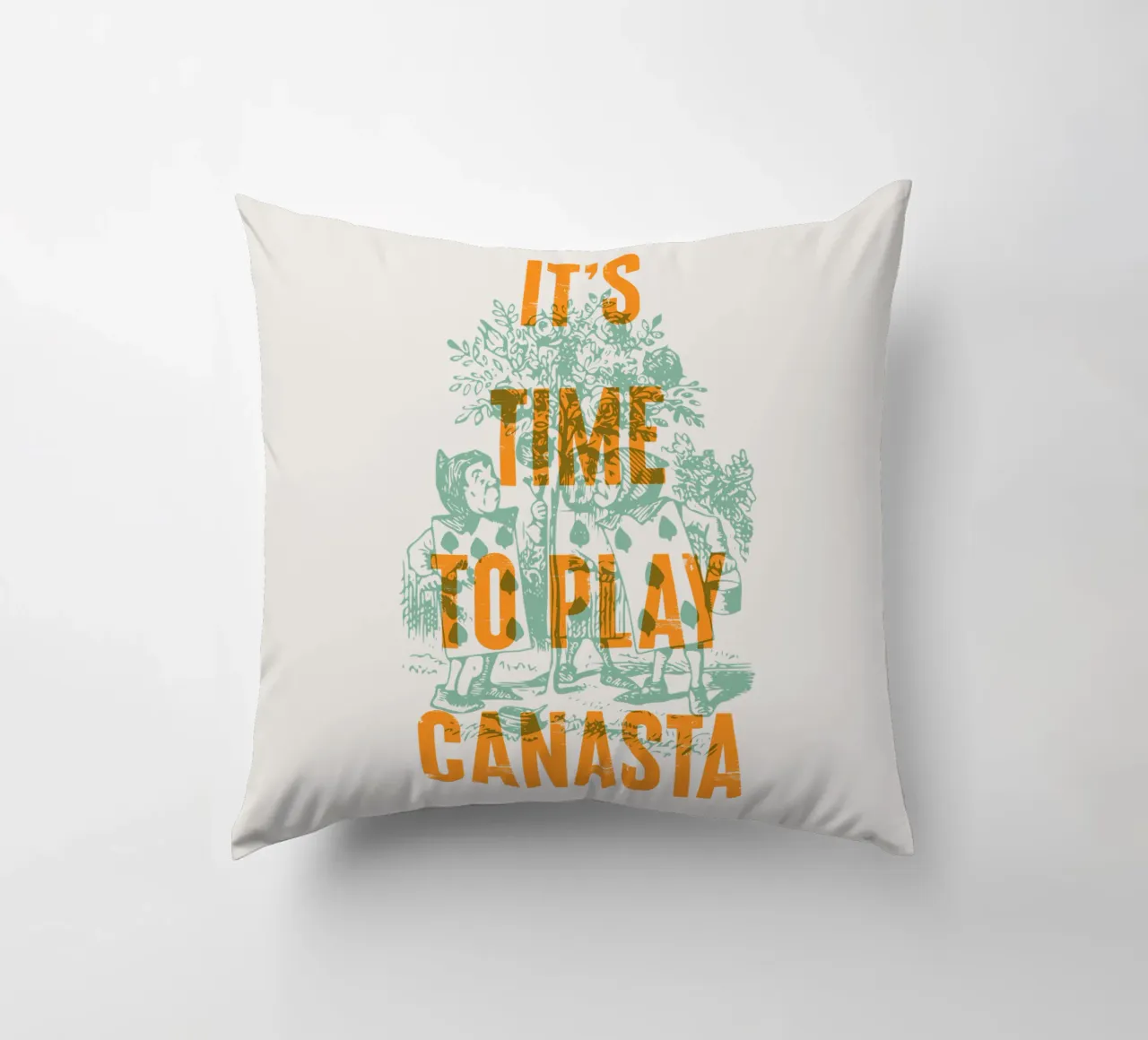 È ora di giocare a canasta cuscino da Vintagrafica