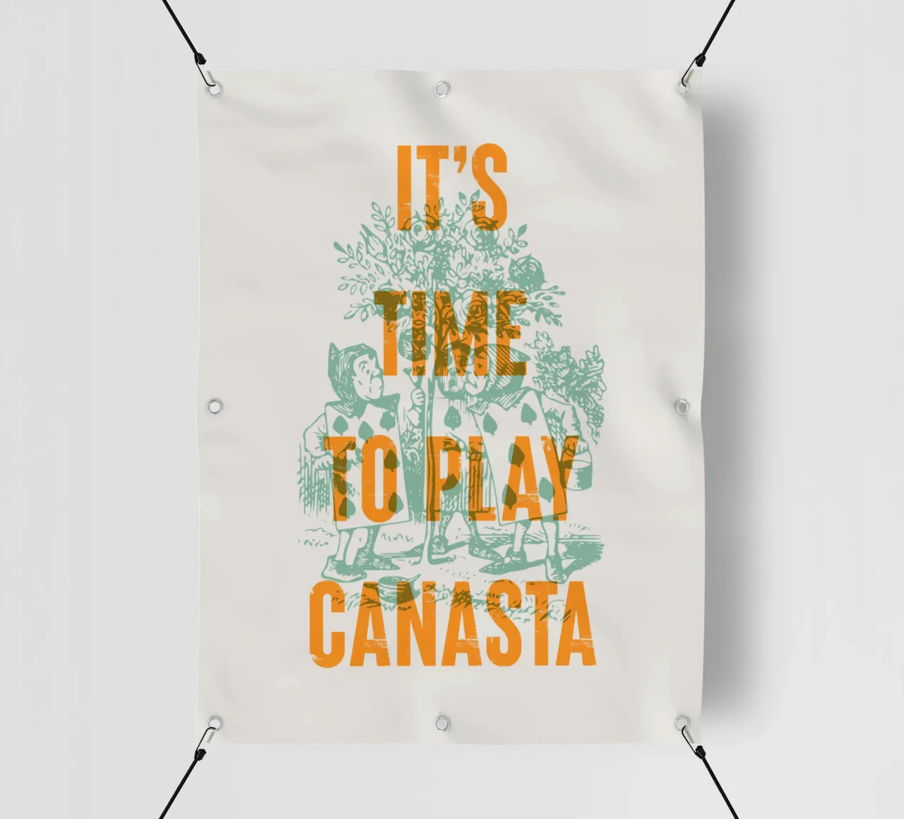 È ora di giocare a canasta telo in pvc da Vintagrafica