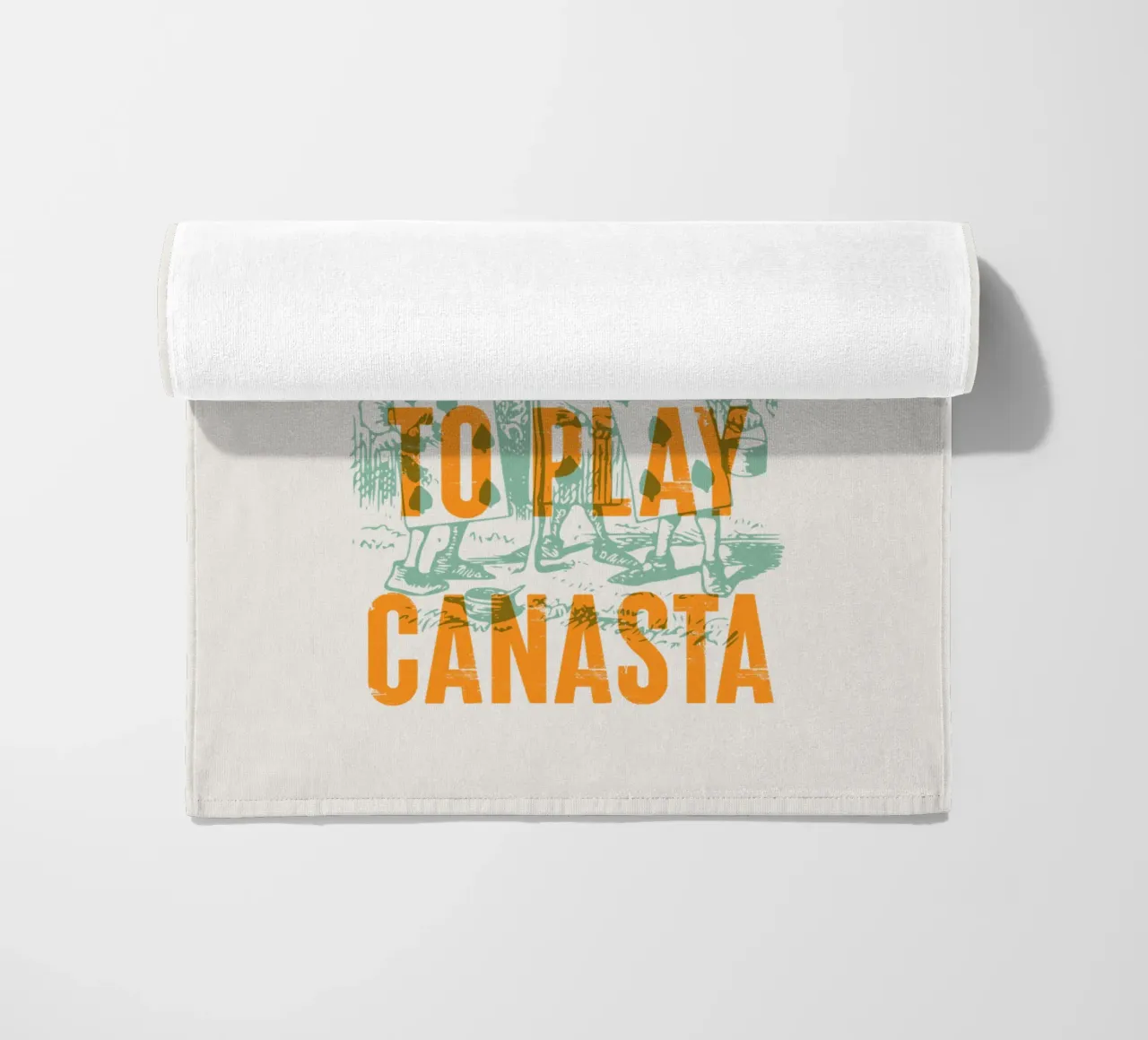 È ora di giocare a canasta telo mare da Vintagrafica