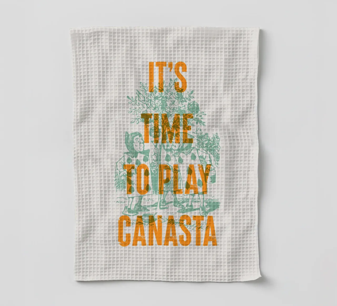 È ora di giocare a canasta canovaccio da cucina da Vintagrafica