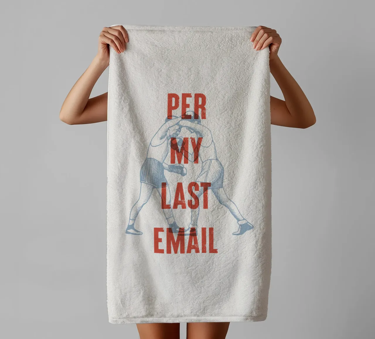 Según mi último correo electrónico toalla de baño de Vintagrafica