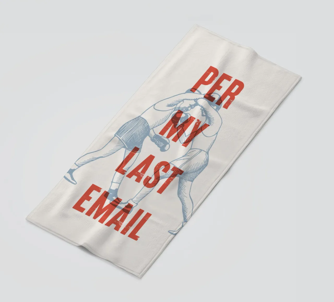 Según mi último correo electrónico toalla de playa de Vintagrafica
