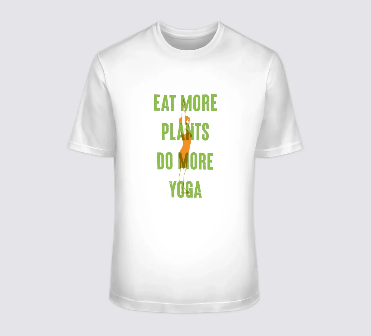 Mangiare più piante, fare più yoga t-shirt da Vintagrafica