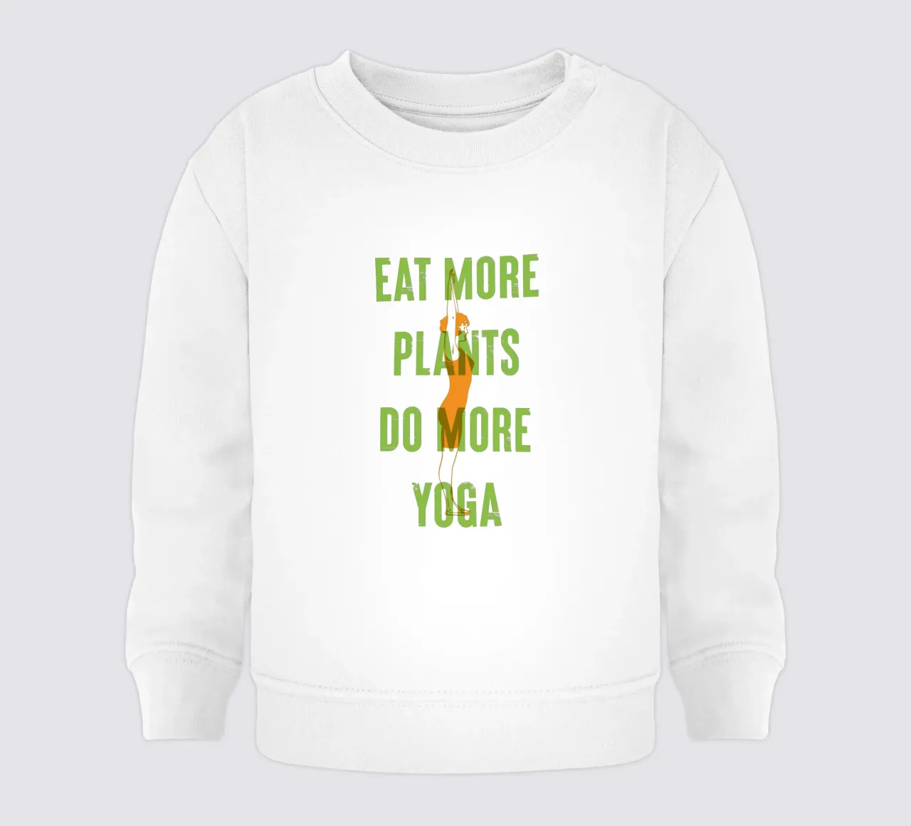 Mangiare più piante, fare più yoga felpa neonato da Vintagrafica