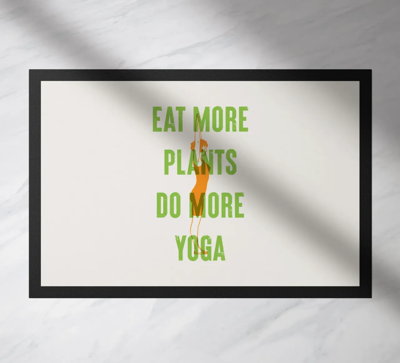 Mangiare più piante, fare più yoga zerbino da Vintagrafica