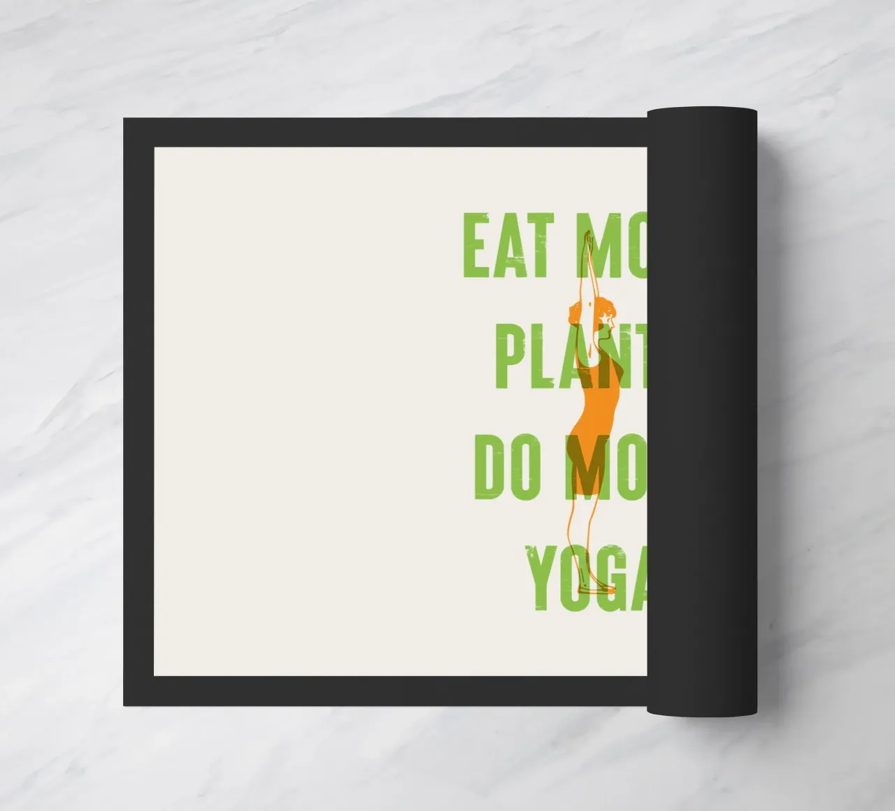 Mangiare più piante, fare più yoga zerbino da Vintagrafica