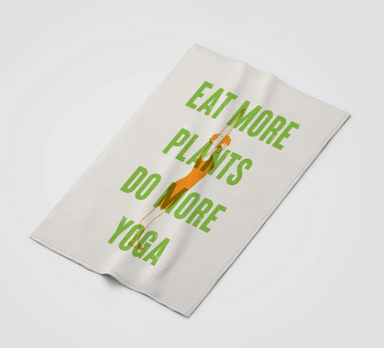 Mangiare più piante, fare più yoga coperta in pile da Vintagrafica