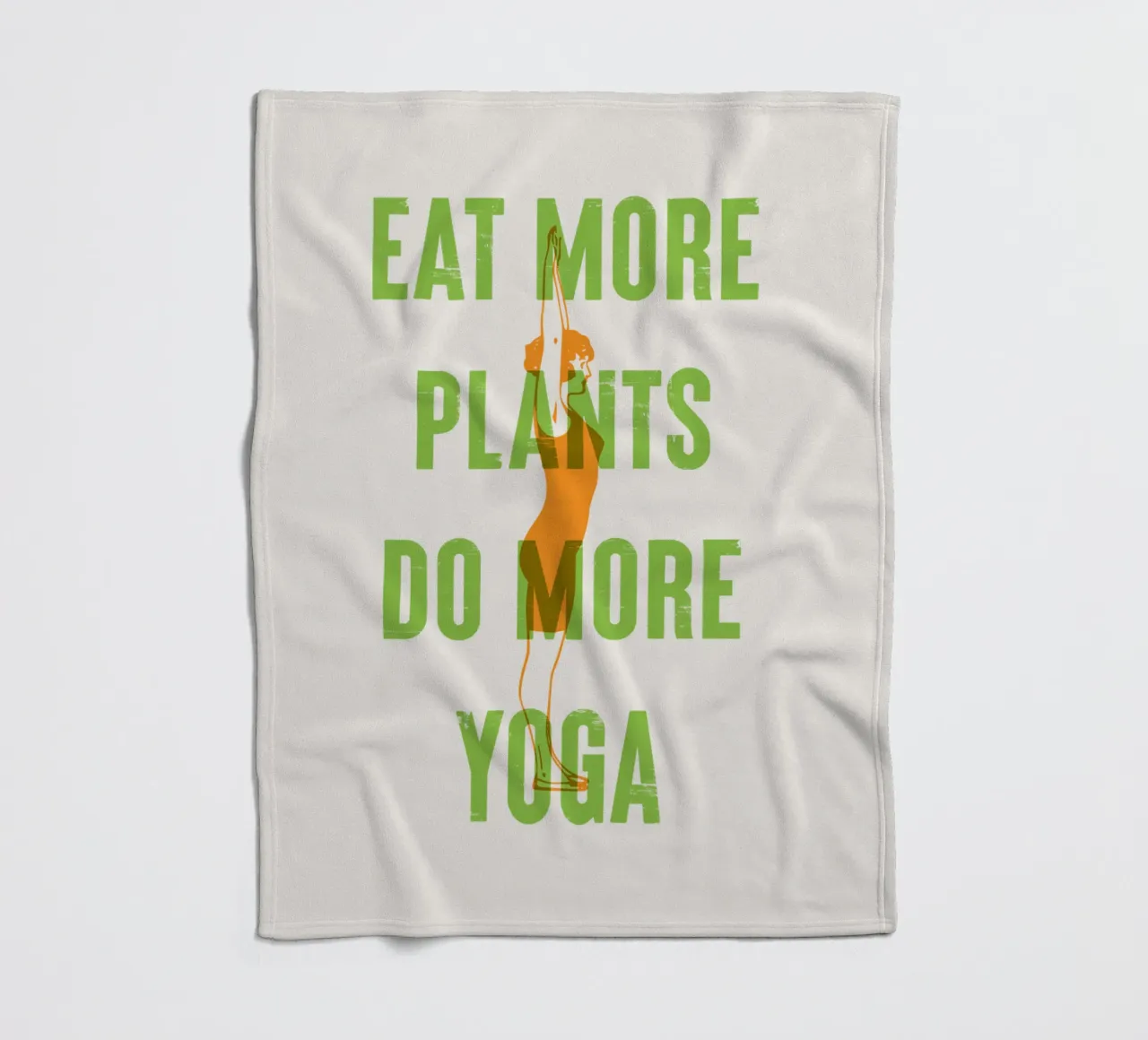 Mangiare più piante, fare più yoga coperta in pile da Vintagrafica