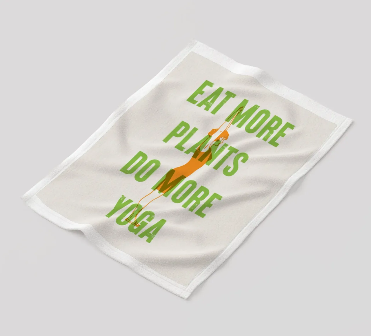 Mangiare più piante, fare più yoga coperta in pile da Vintagrafica