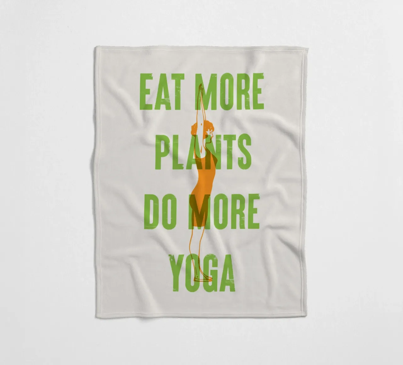 Mangiare più piante, fare più yoga coperta in pile da Vintagrafica