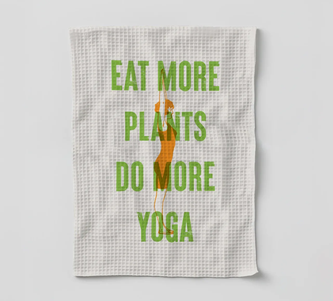 Mangiare più piante, fare più yoga canovaccio da cucina da Vintagrafica