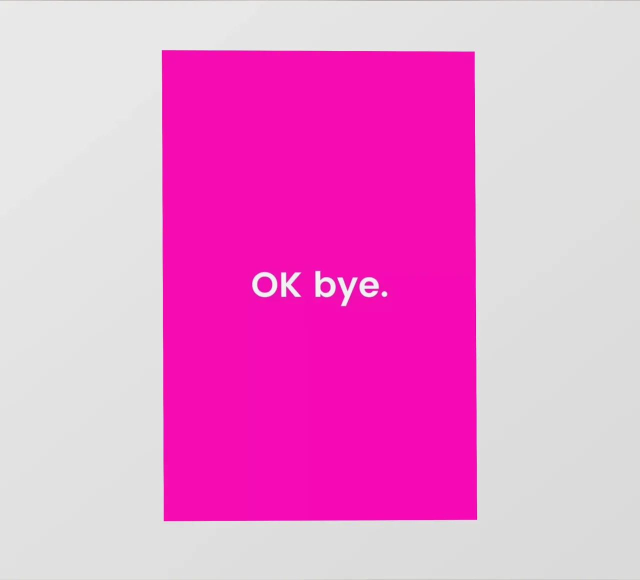 Bye pellicola backlit da Studio One