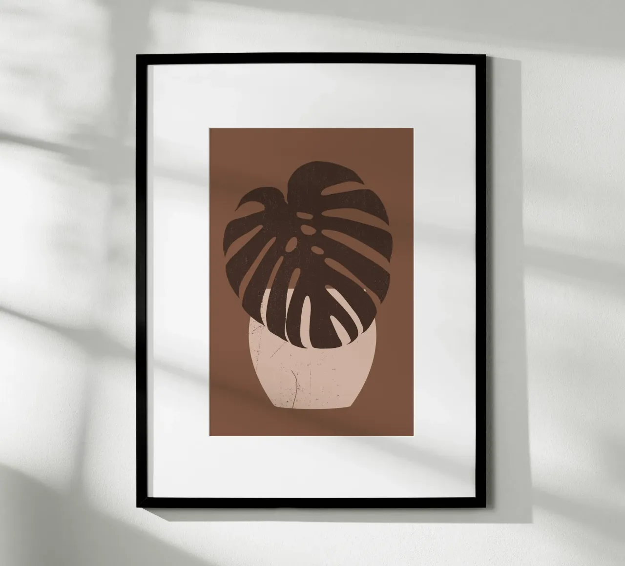 monstera mokka in een vaas poster van STUDIO 4H37