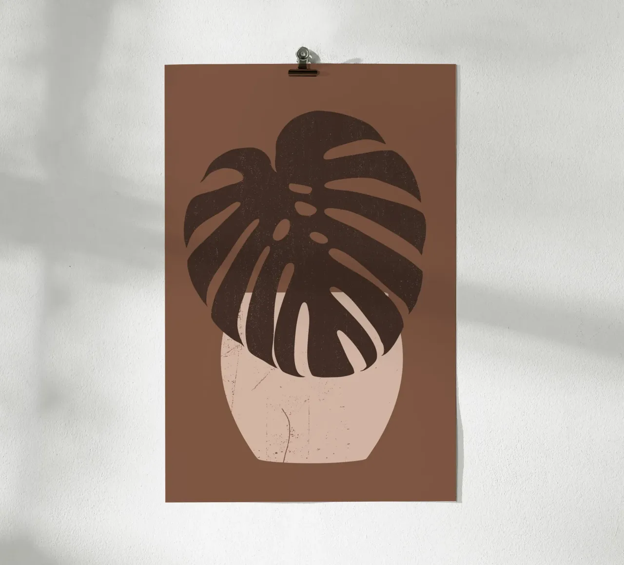 monstera mokka in een vaas poster van STUDIO 4H37