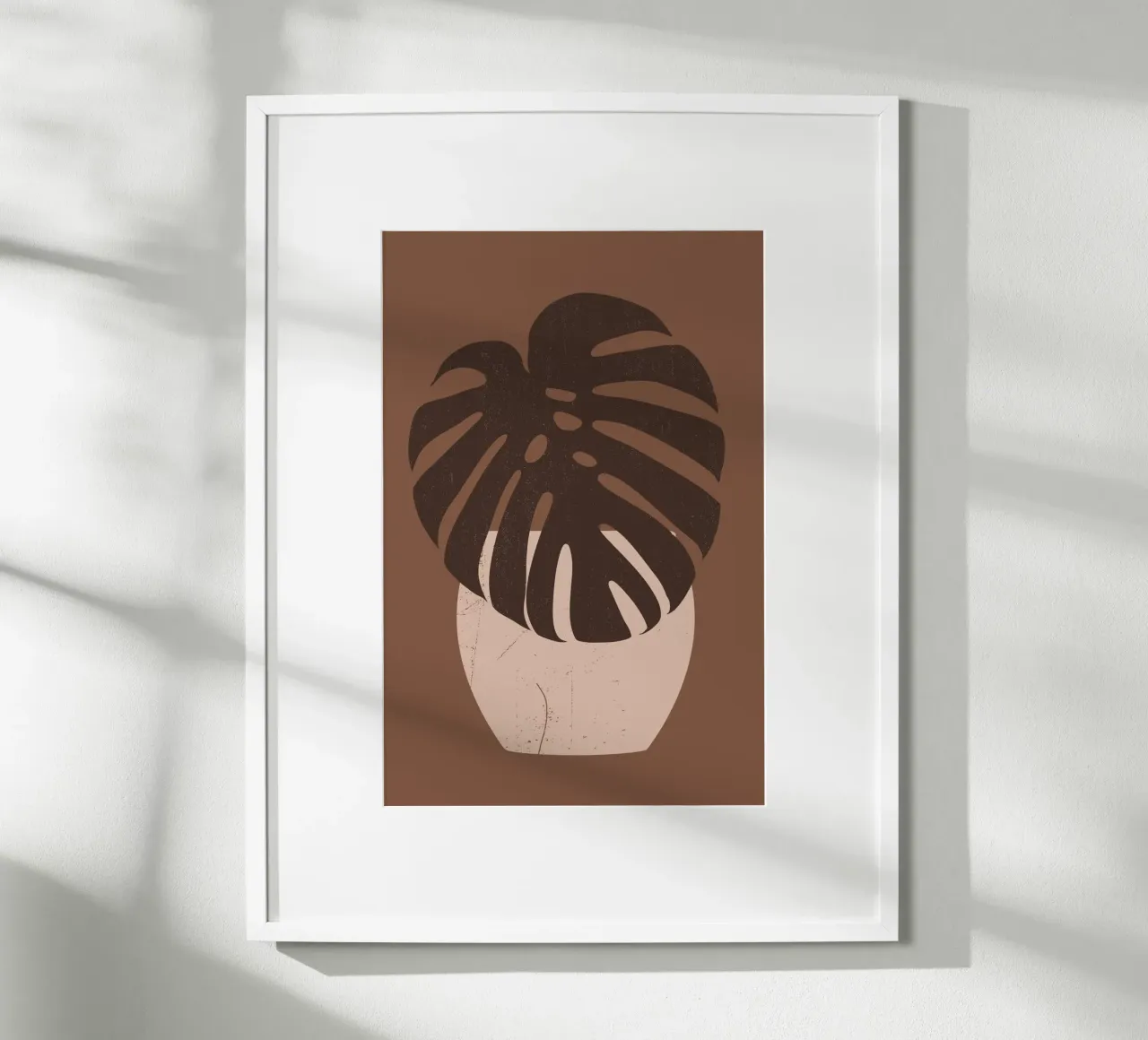 monstera mokka in een vaas poster van STUDIO 4H37