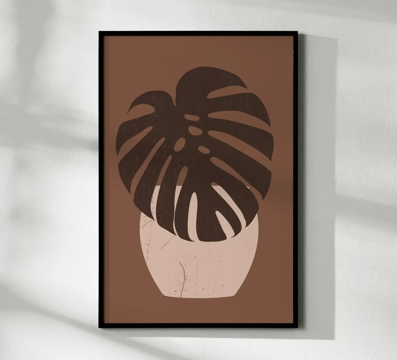 monstera mokka in een vaas poster van STUDIO 4H37