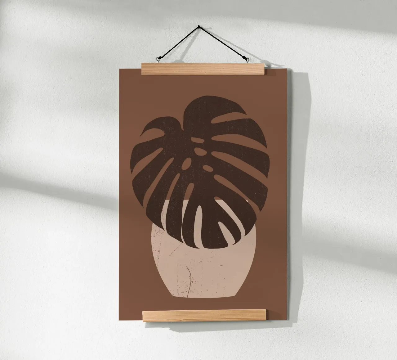 monstera mokka in een vaas poster van STUDIO 4H37