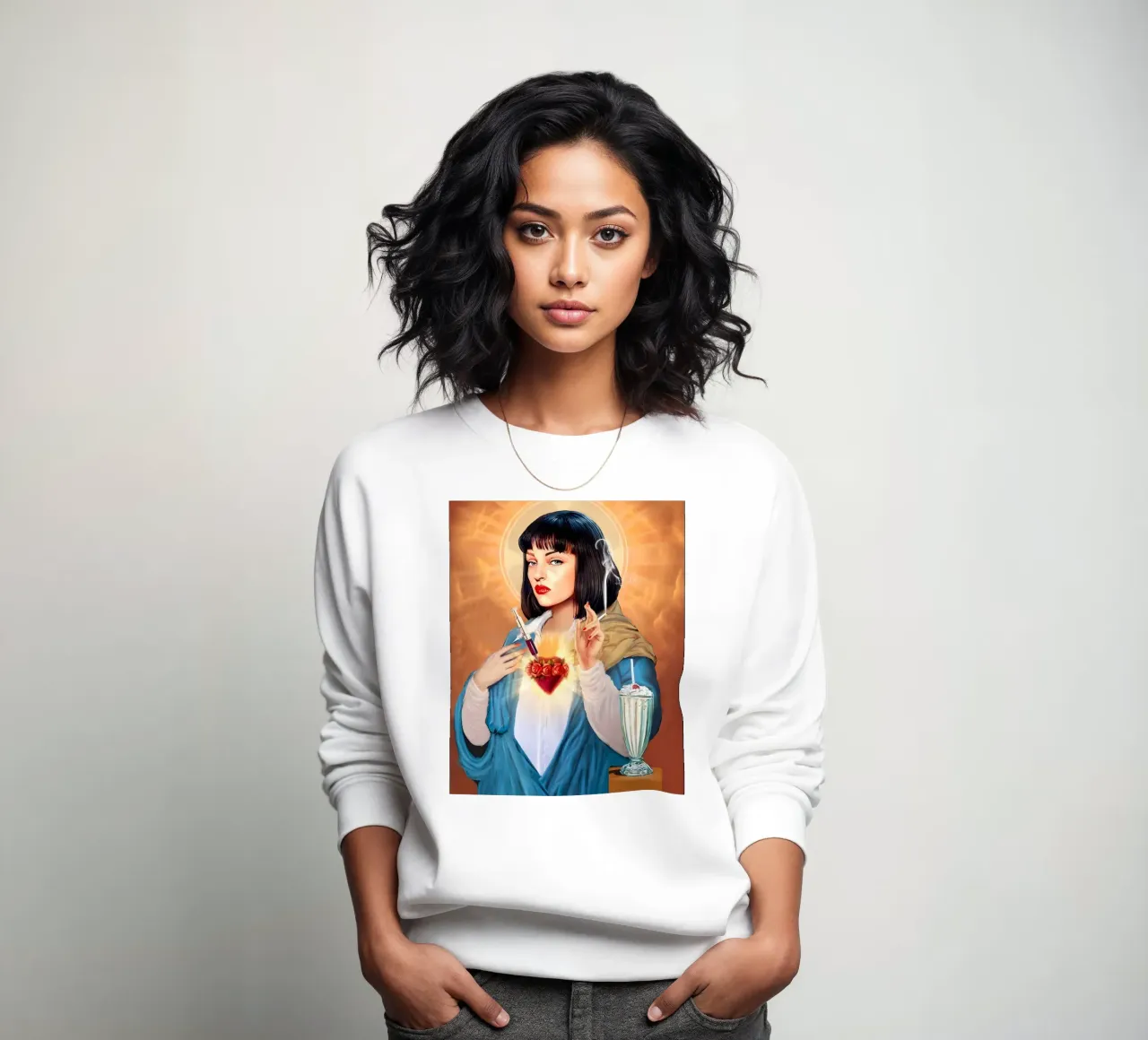Mia Wallace from Pulp Fiction felpa da Attaboy Dsgn
