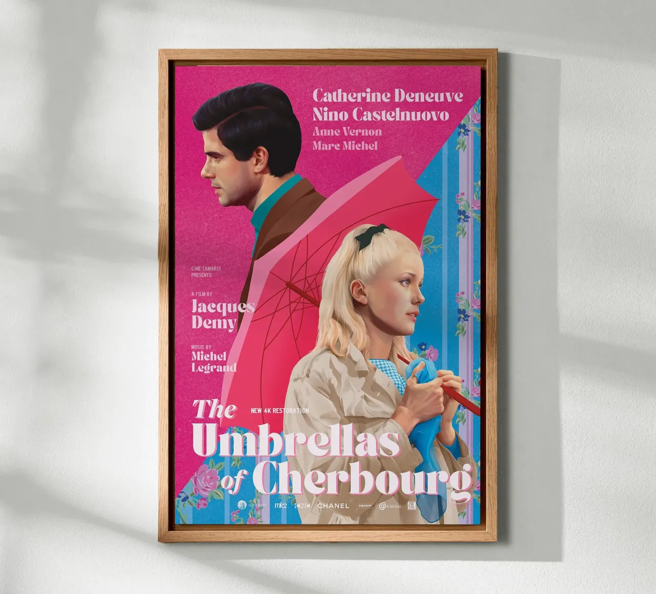 The Umbrellas of Cherbourg Movie tela con Cornice a cassetta da Attaboy Dsgn