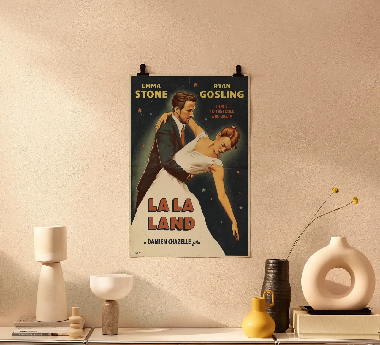 La La Land Movie poster met kunststof frame van Attaboy Dsgn